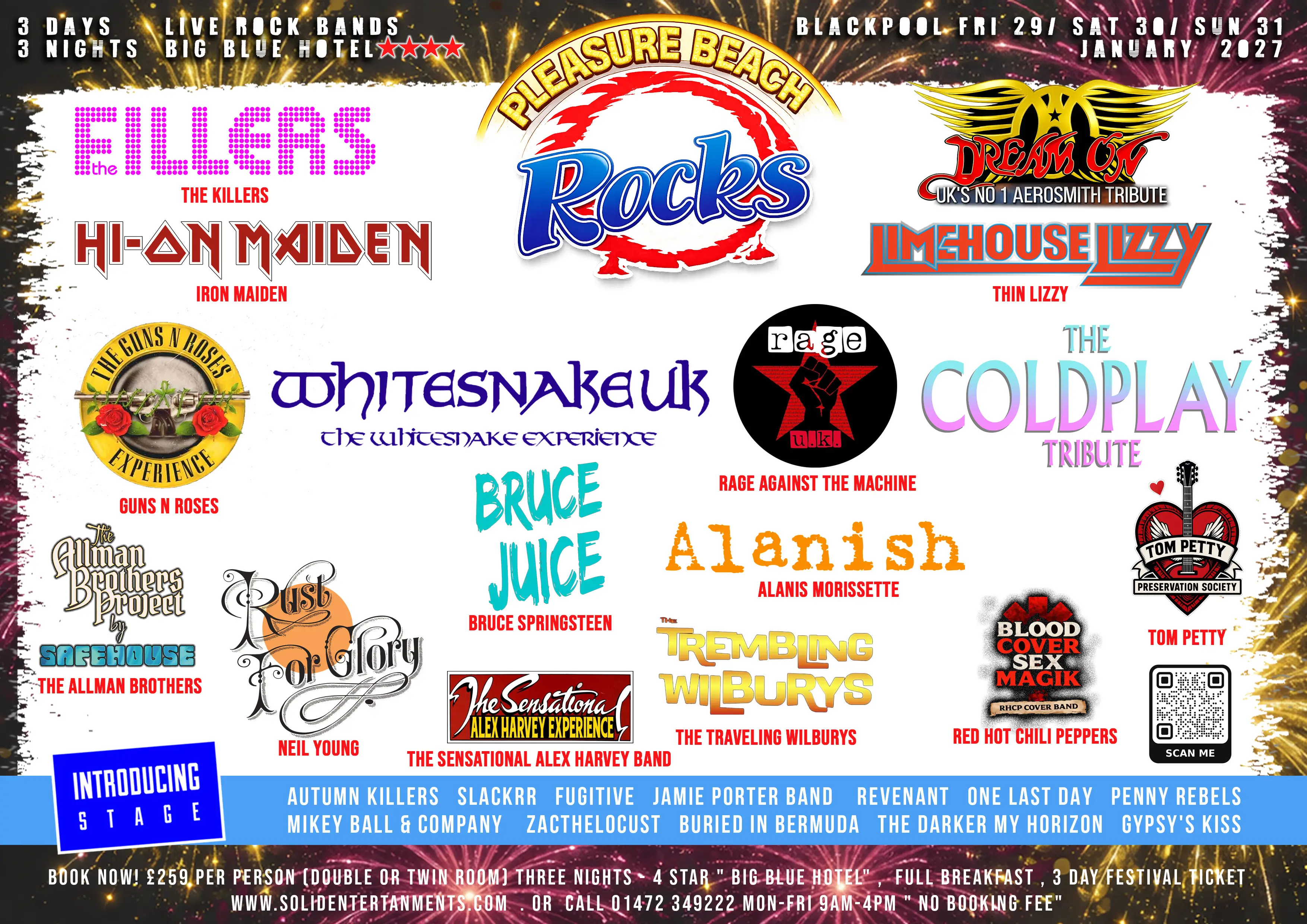 Pleasure Beach Rocks 2027 lineup poster